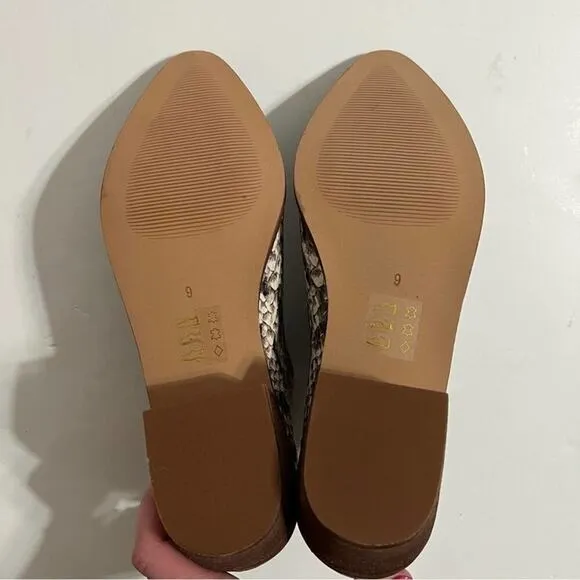 Madewell Low Chelsea Boots in Snake Embossed Leather Size 9
