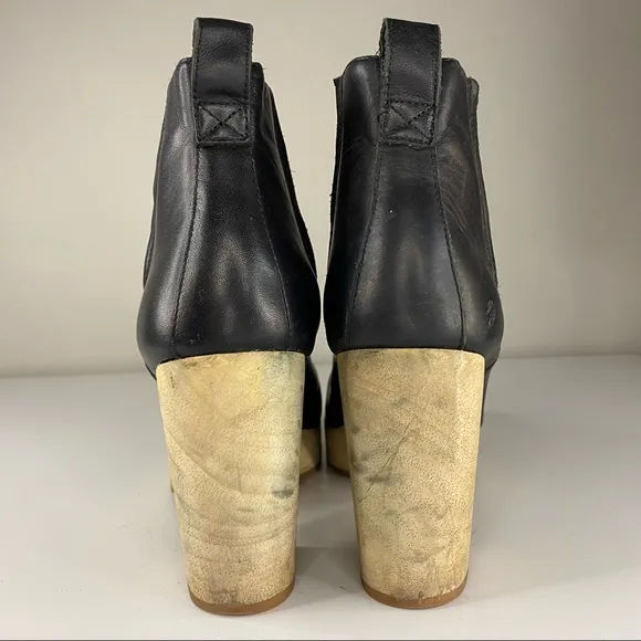 Madewell Marco Black Leather Chelsea Clog Boots