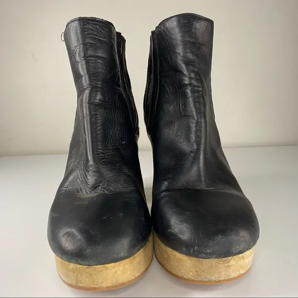 Madewell Marco Black Leather Chelsea Clog Boots