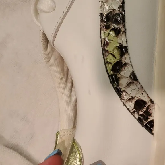 Madewell sidewalk leather low-top sneakers with snake embossed metalic accents