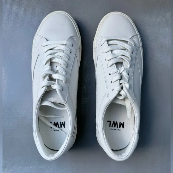 Madewell Sidewalk Leather Low-Top Sneakers
