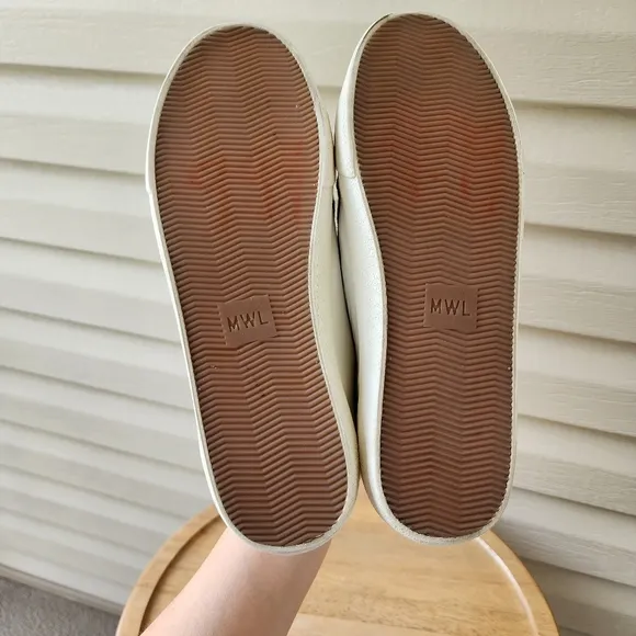 Madewell sidewalk low top sneakers in leather and calf hair