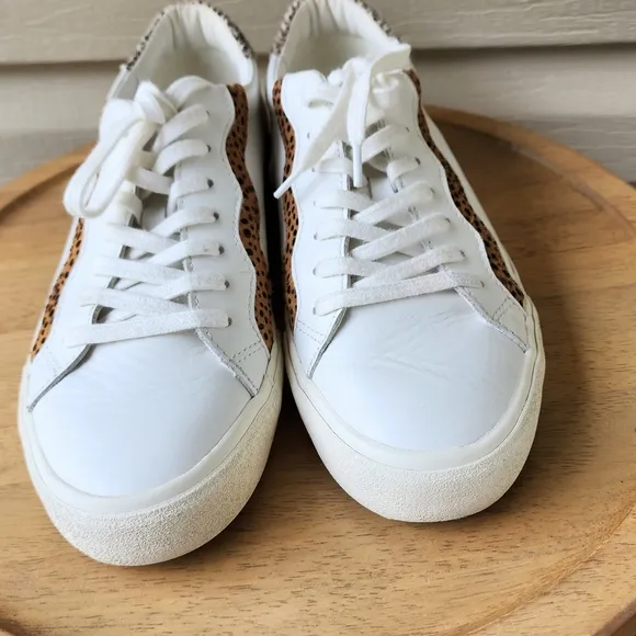 Madewell sidewalk low top sneakers in leather and calf hair