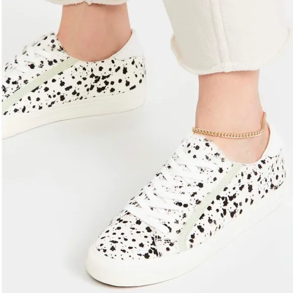 Madewell Sidewalk Low-Top Sneakers in Spatter-Painted Calf Hair