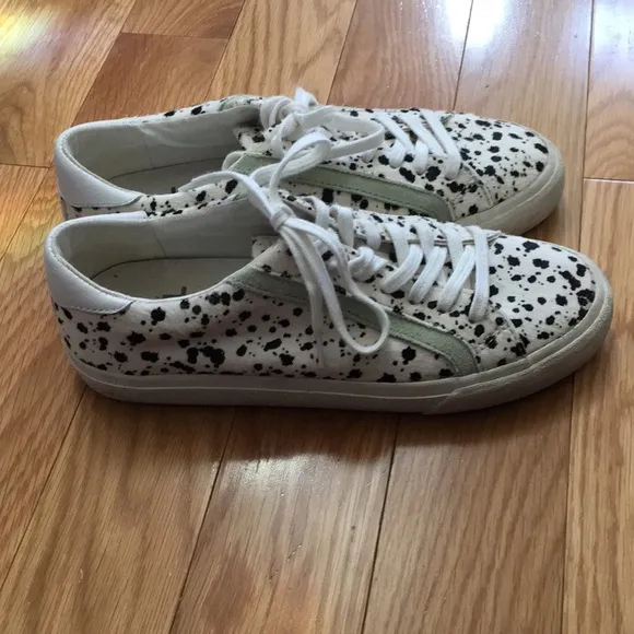 Madewell Sidewalk Low-Top Sneakers in Spatter-Painted Calf Hair