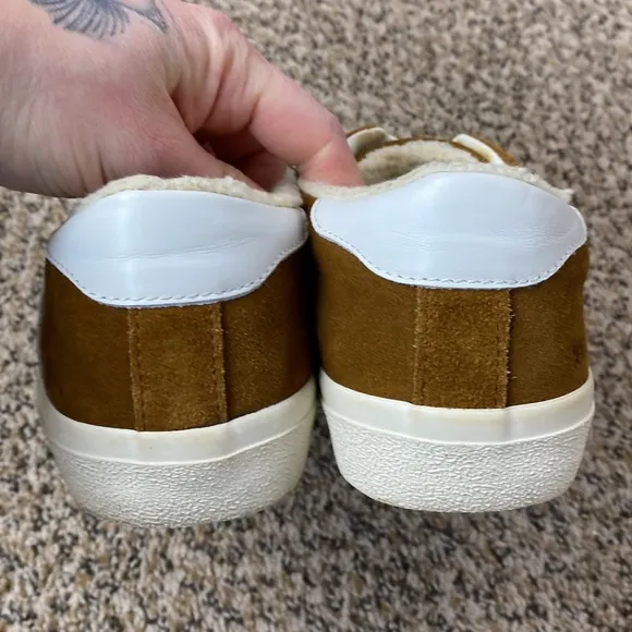 Madewell Sidewalk Low Top Suede Sherpa Sneakers