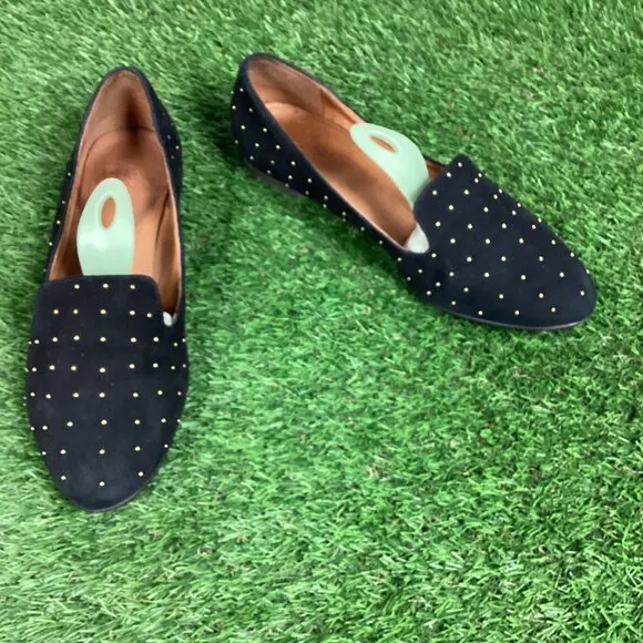 Madewell Teddy Studded Suede Loafer Flats 8