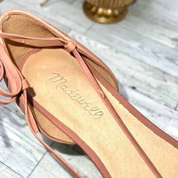 Madewell The Celina Lace-Up Flat in Woven Nubuck Size 8 NWT
