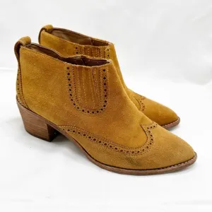 Madewell The Grayson Brogue Chelsea Ankle Boots Womens Size 8.5 Brown Western