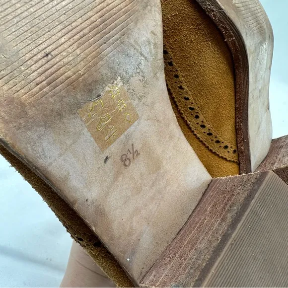 Madewell The Grayson Brogue Chelsea Ankle Boots Womens Size 8.5 Brown Western