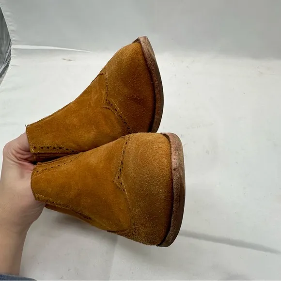 Madewell The Grayson Brogue Chelsea Ankle Boots Womens Size 8.5 Brown Western