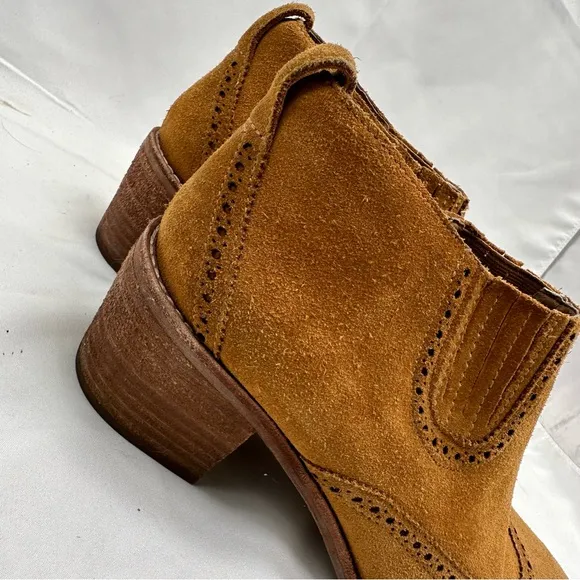 Madewell The Grayson Brogue Chelsea Ankle Boots Womens Size 8.5 Brown Western