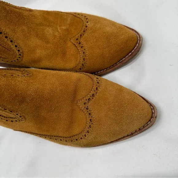 Madewell The Grayson Brogue Chelsea Ankle Boots Womens Size 8.5 Brown Western