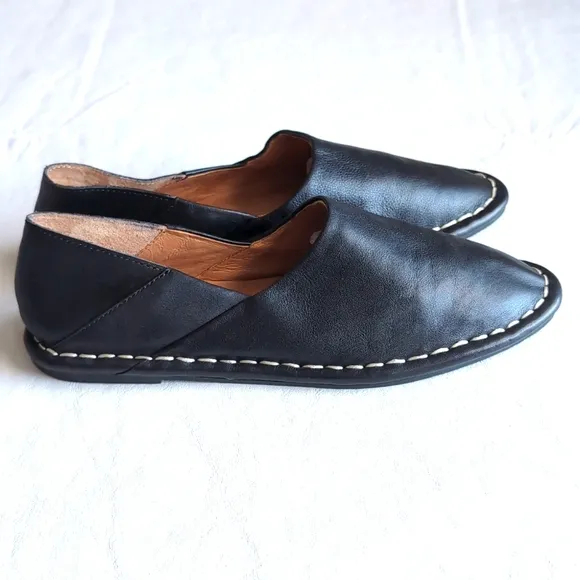 Madewell The Izabel Convertible Mule Black Leather Flats Women's Size 6