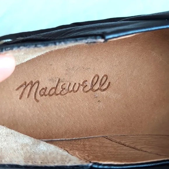 Madewell The Izabel Convertible Mule Black Leather Flats Women's Size 6