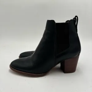 Madewell Women’s 6 Black Leather The Regan Chelsea Heeled Ankle Boots
