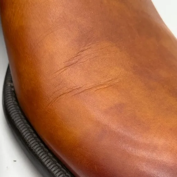 Magnanni Foster Chelsea Boots 19395 Leather Dress Ankle Boots Cuero Brown 11 M