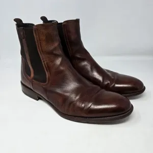 Magnanni Men's Brown Leather Chelsea Boots Size 12 Made‎ In Spain