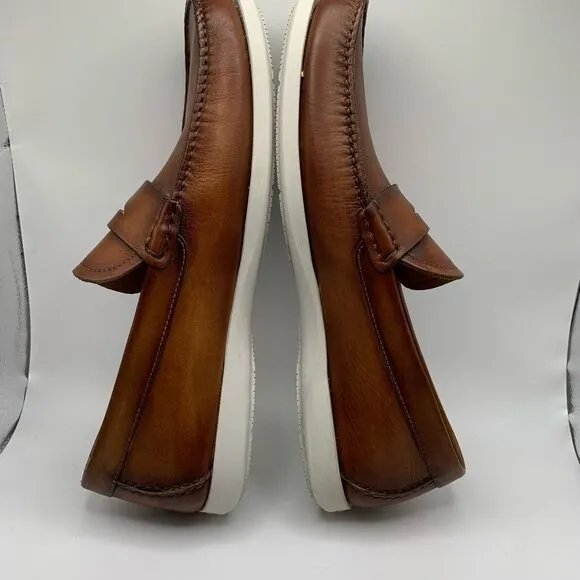Magnanni Mens Brown Slip On‎ Driving Loafers Size 8M EUC Shoes