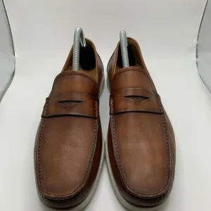 Magnanni Mens Brown Slip On‎ Driving Loafers Size 8M EUC Shoes