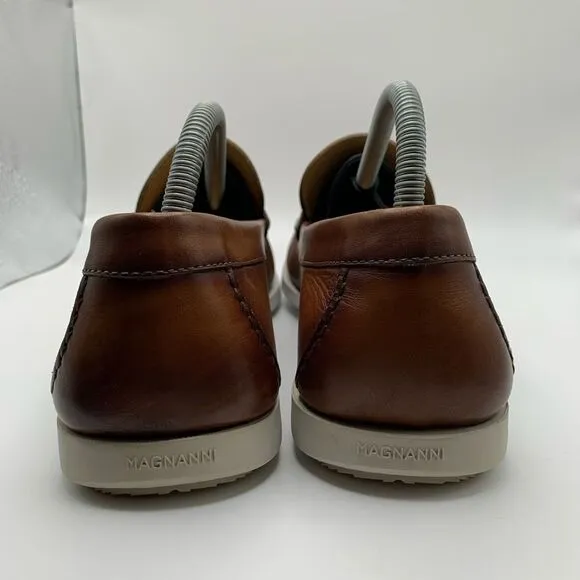 Magnanni Mens Brown Slip On‎ Driving Loafers Size 8M EUC Shoes