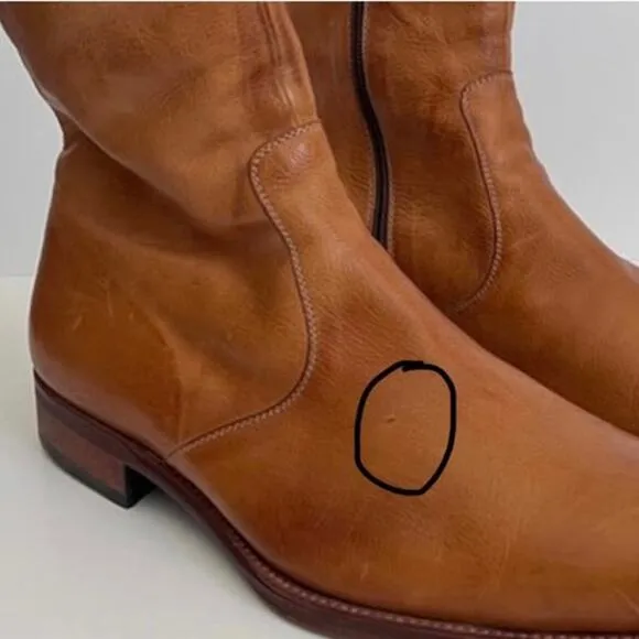 MAGNANNI  Men’s Leather Side Zip Chelsea Boots Size 9