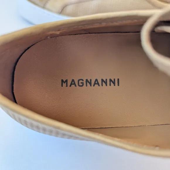 Magnanni Tan Sneakers Premium Leather Low-Top