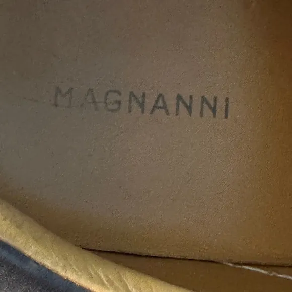 MagnanniMen's Burnished Leather Low-Top Sneakers Originally $475