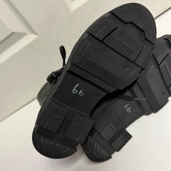 MAKRIS A90 Black Combat Buckle Boots in Black NEW SIZE 36 US 6