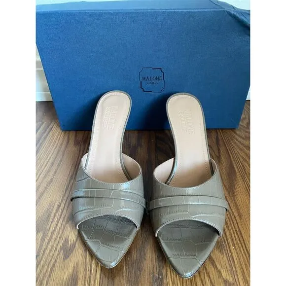 Malone Souliers Julia Women's Taupe Slip-On Sandals 38/8