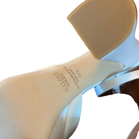 Malone Souliers Yurkia Crystal Platform Sandals Block Heel Open Toe NEW EU 38.5