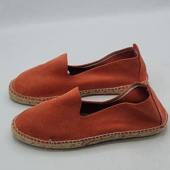 Manebí From Anthropologie Suede Espadrilles Hamptons In Orange Rust Size 39