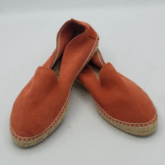 Manebí From Anthropologie Suede Espadrilles Hamptons In Orange Rust Size 39