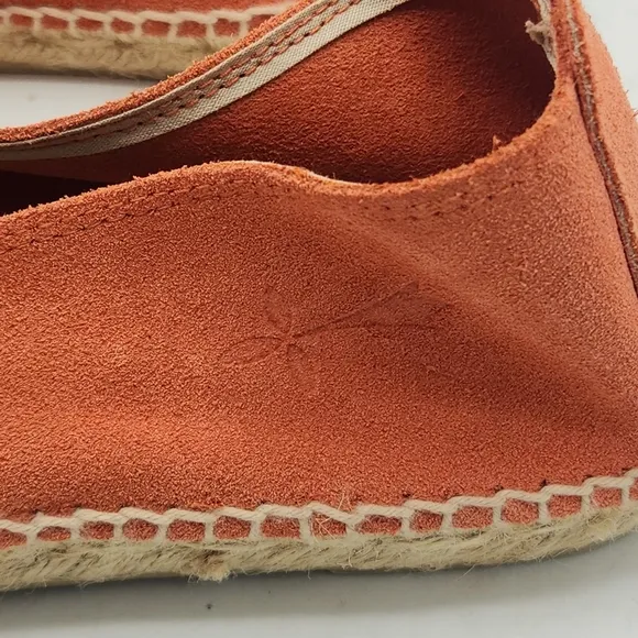 Manebí From Anthropologie Suede Espadrilles Hamptons In Orange Rust Size 39