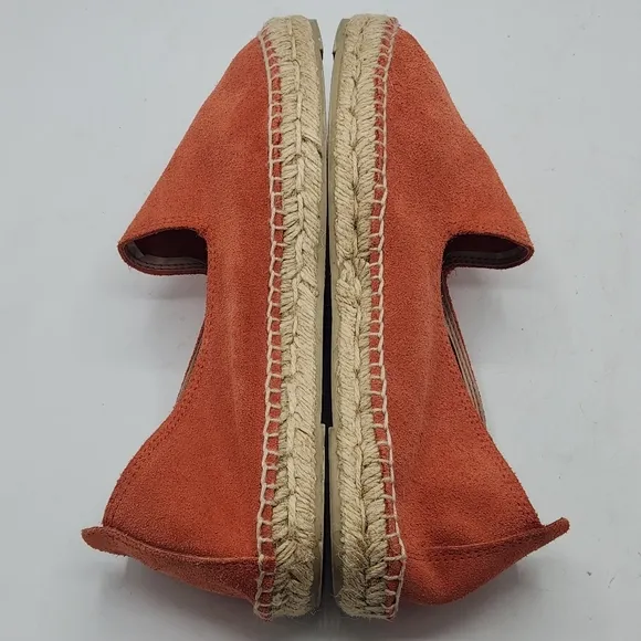 Manebí From Anthropologie Suede Espadrilles Hamptons In Orange Rust Size 39