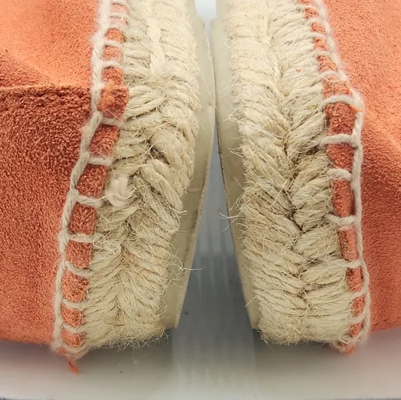 Manebí From Anthropologie Suede Espadrilles Hamptons In Orange Rust Size 39