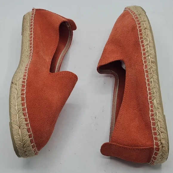 Manebí From Anthropologie Suede Espadrilles Hamptons In Orange Rust Size 39