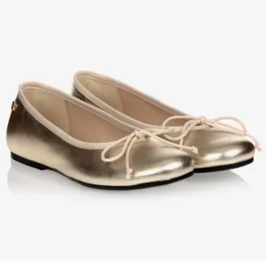 Mannuela de Juan soft gold leather girls flats 36
