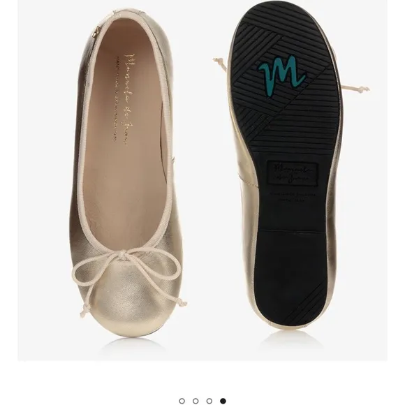 Mannuela de Juan soft gold leather girls flats 36