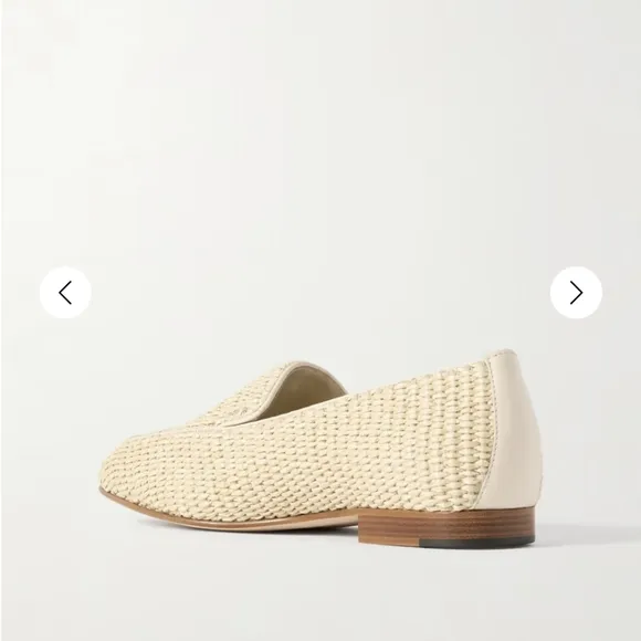 MANOLO BLAHNIK Pitakara Woven Raffia Loafers