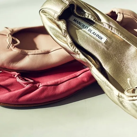 Manolo Blahnik TOBALY Leather Ballerina Flats! 🥿
