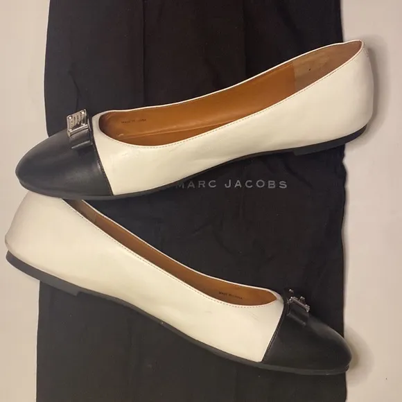 Marc By Marc Jacobs Black and White Flats