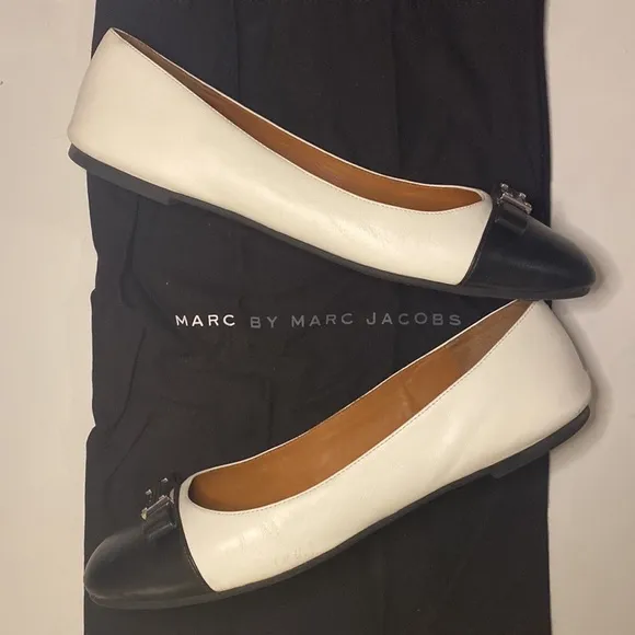Marc By Marc Jacobs Black and White Flats