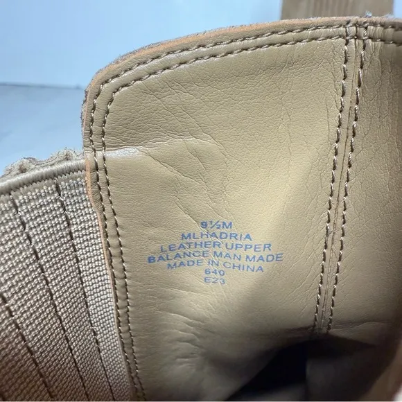Marc Fisher Hadria Light Brown Suede Leather Lug Sole Chelsea Boot 9 1/2 M