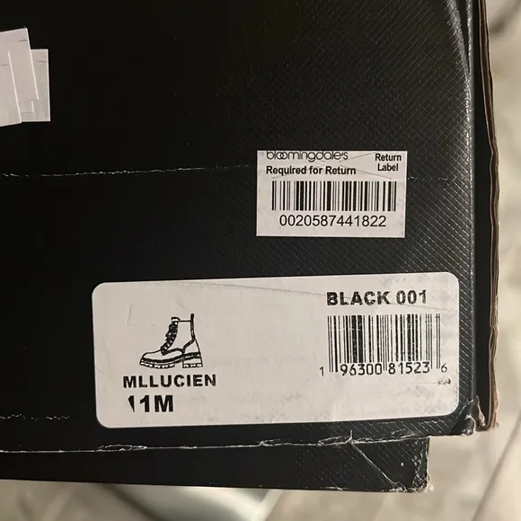Marc Fisher LTD. Lucien Lace Up Combat Boots, Black Size 11  New in Box $249