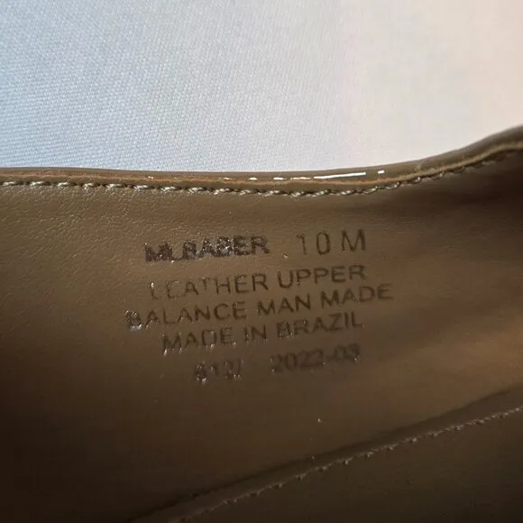 MARC FISHER LTD Women's Baber Slip On Leather Heeled Sandal Sz: 10M Tan