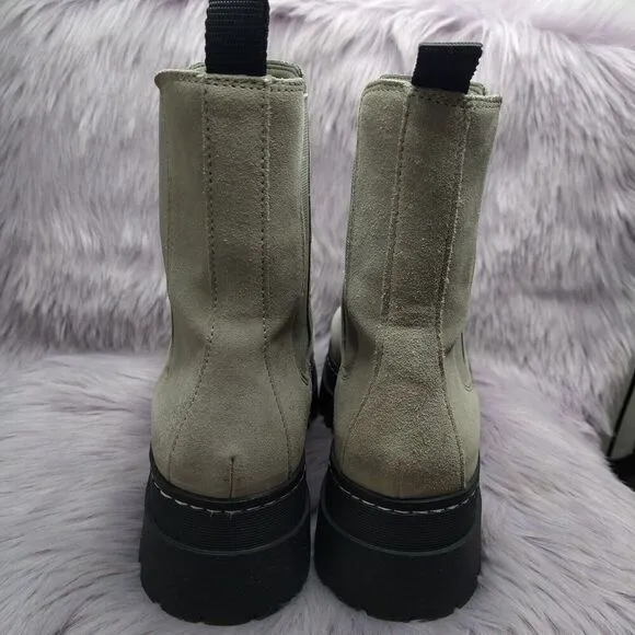 Marc Fisher Pauline Platform Suede Chelsea Boots Womens Size 10 Grey