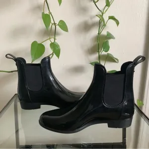 Marc Fisher Rainy2 Black Chelsea Rain Boots Size 8
