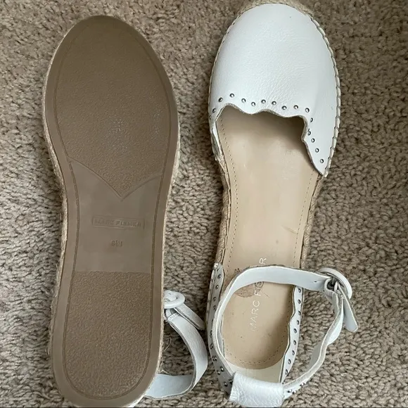 Marc Fisher Studded Ankle Strap Espadrilles Sandal-SZ 8.5