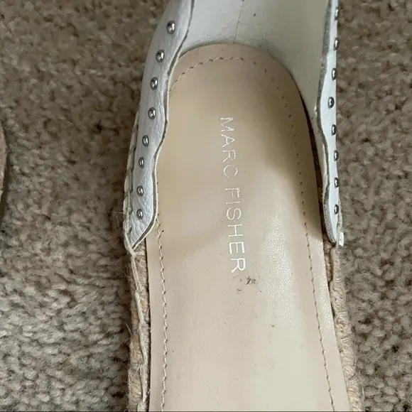 Marc Fisher Studded Ankle Strap Espadrilles Sandal-SZ 8.5